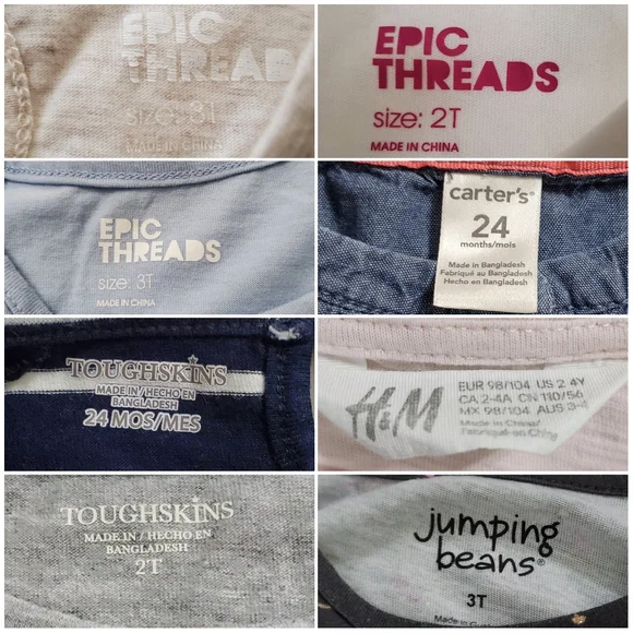 Toddler Girls Bundle Lot or 8 Fun Colorful T-shirt Tops Size 24m 2t 3t